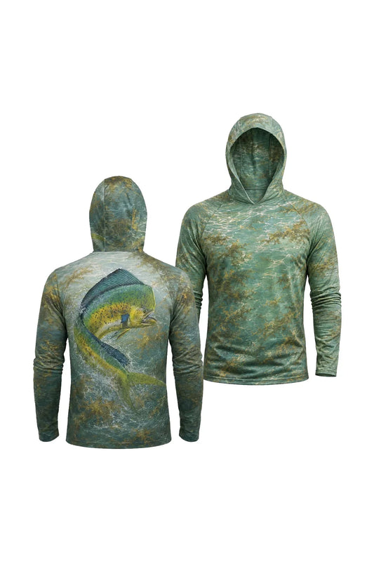 AirLite Fishing Sun Hoodie - Mahi mahi Gold Rush - MHL015