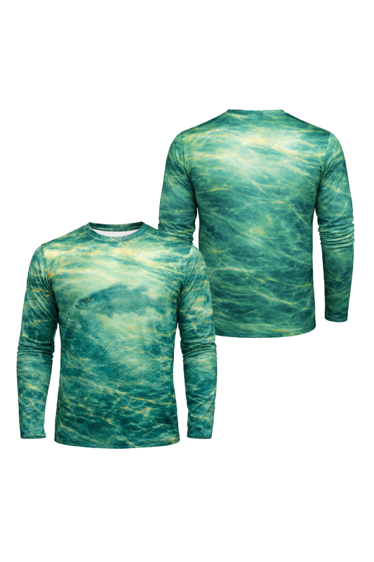 Performance Fishing Long Sleeve - Emerald Delta Bass - TBT47
