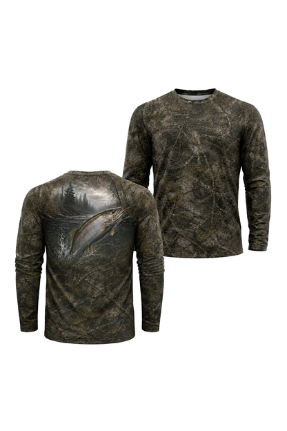 Performance Fishing Long Sleeve - Foggy River Steelhead - TBT85
