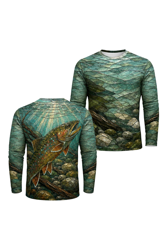 Performance Fishing Long Sleeve - Folk Brook Trout Pattern - RT18