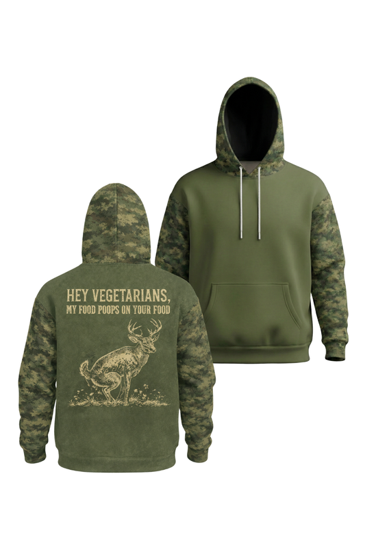 Everyday Hunter Hoodie - Hey Vegetarians Hunting Joke – HV2Q