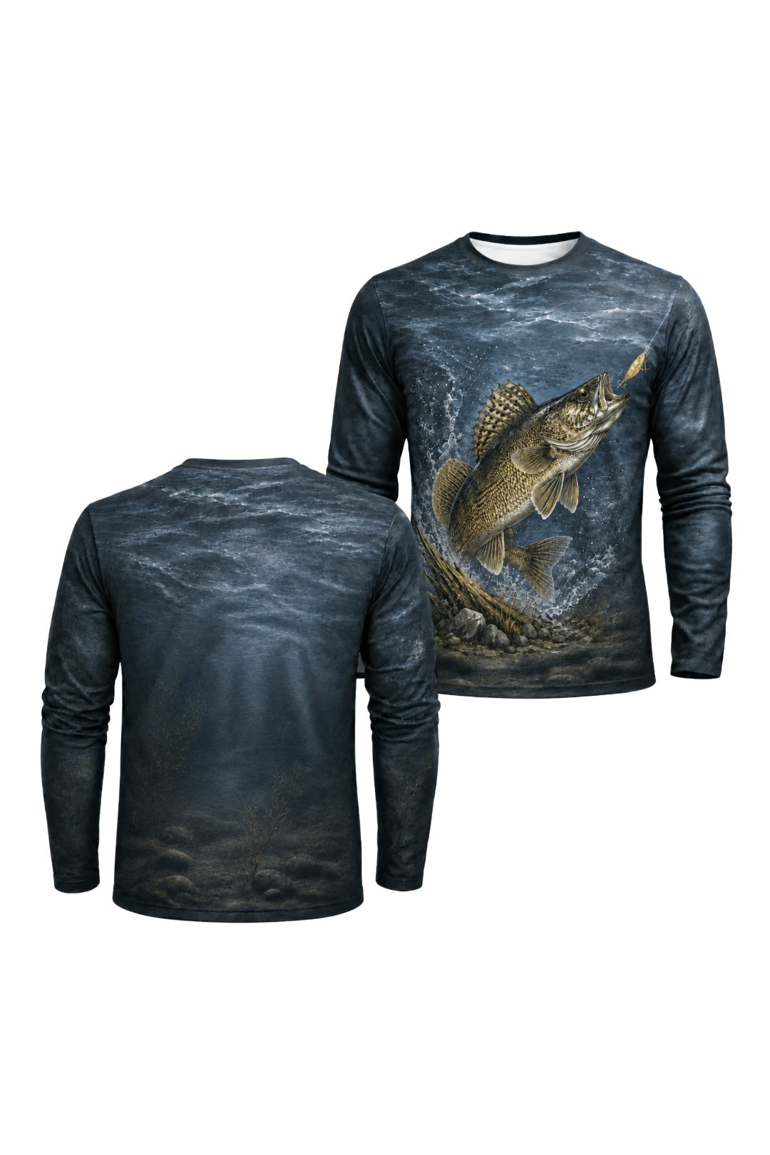Performance Fishing Long Sleeve - Walleye Strike - Front Version