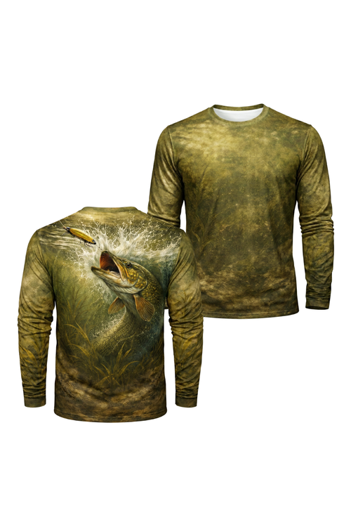 Performance Fishing Long Sleeve - Backwater Pike Strike - TBT58