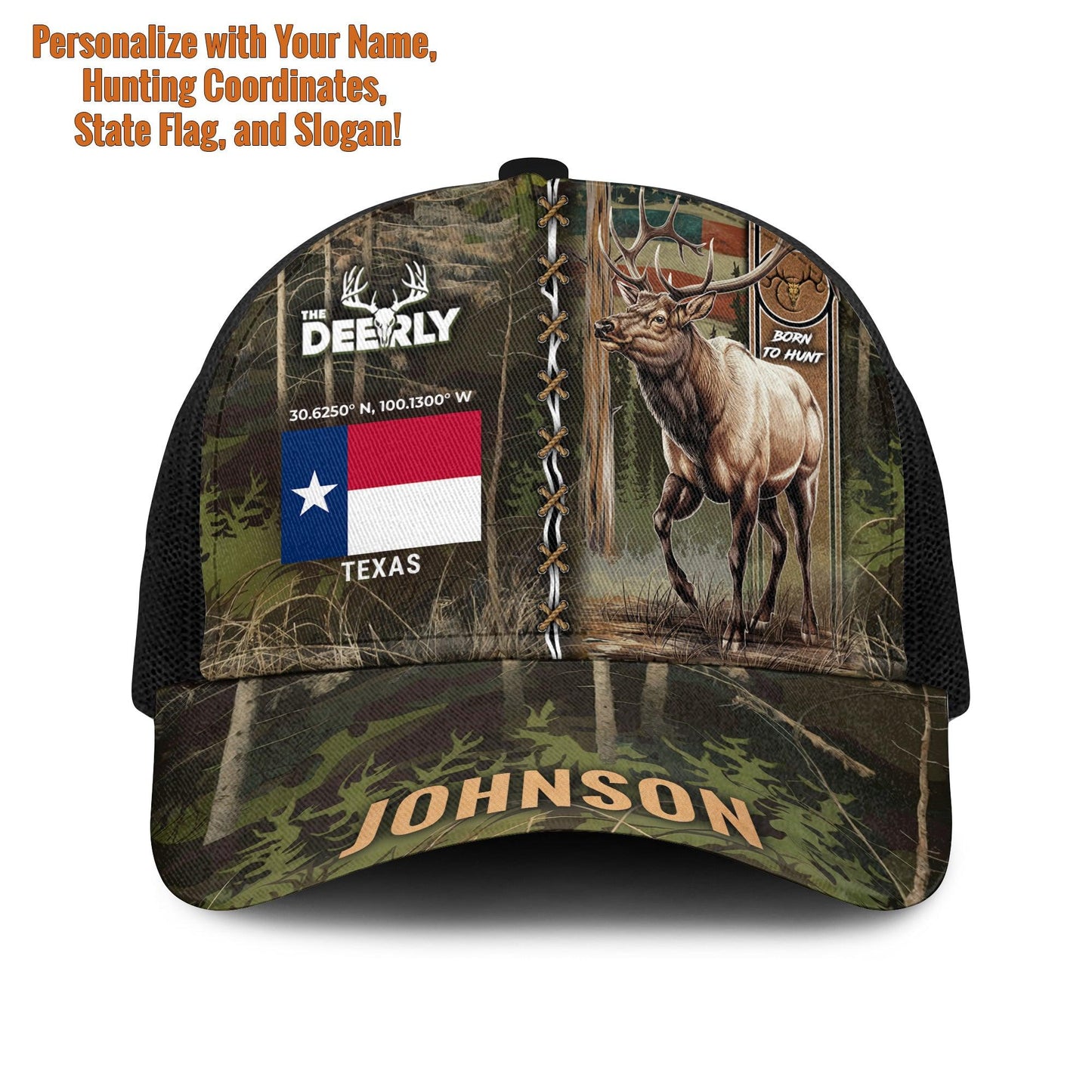 Personalized Elk Hunting Mesh Trucker Cap - The Deerly