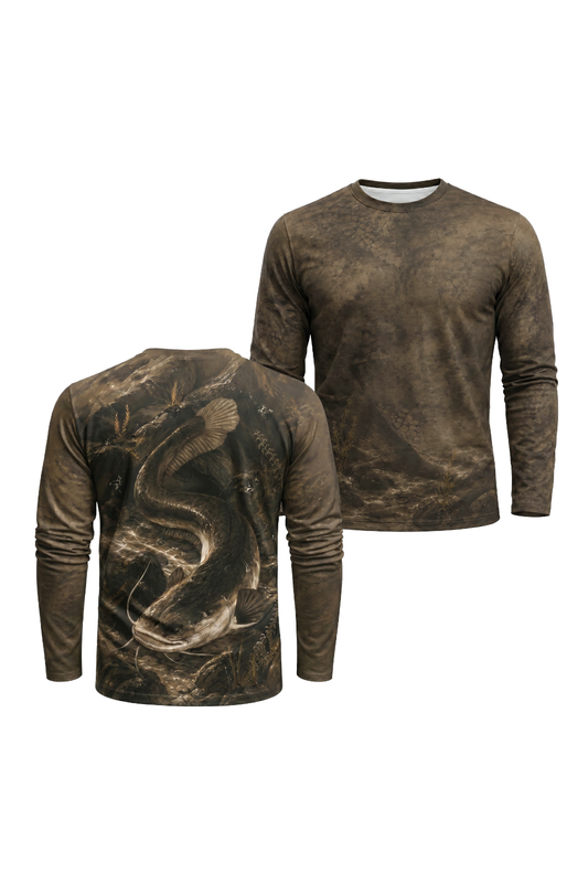 Performance Fishing Long Sleeve - Catfish Riverbed Phantom - AOF44