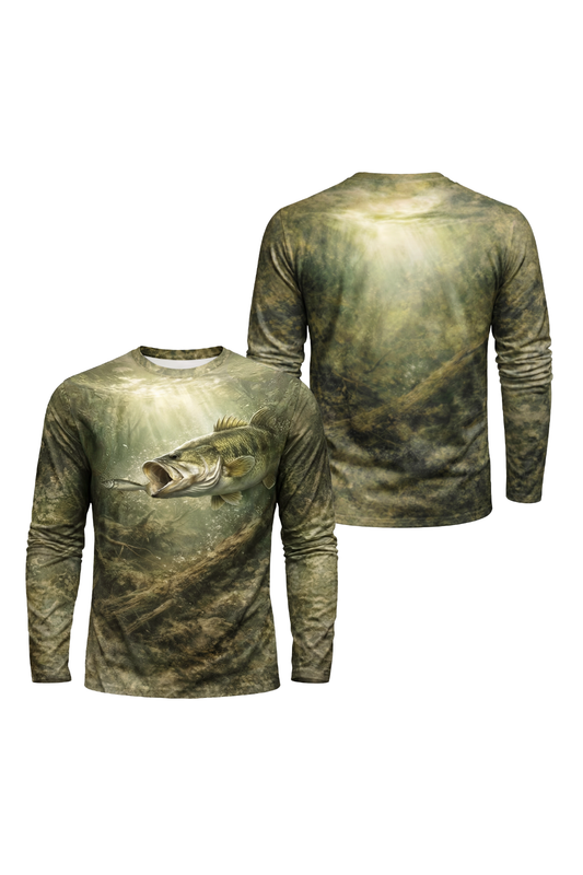 Performance Fishing Long Sleeve - Timber Bass Sunray - TBT44
