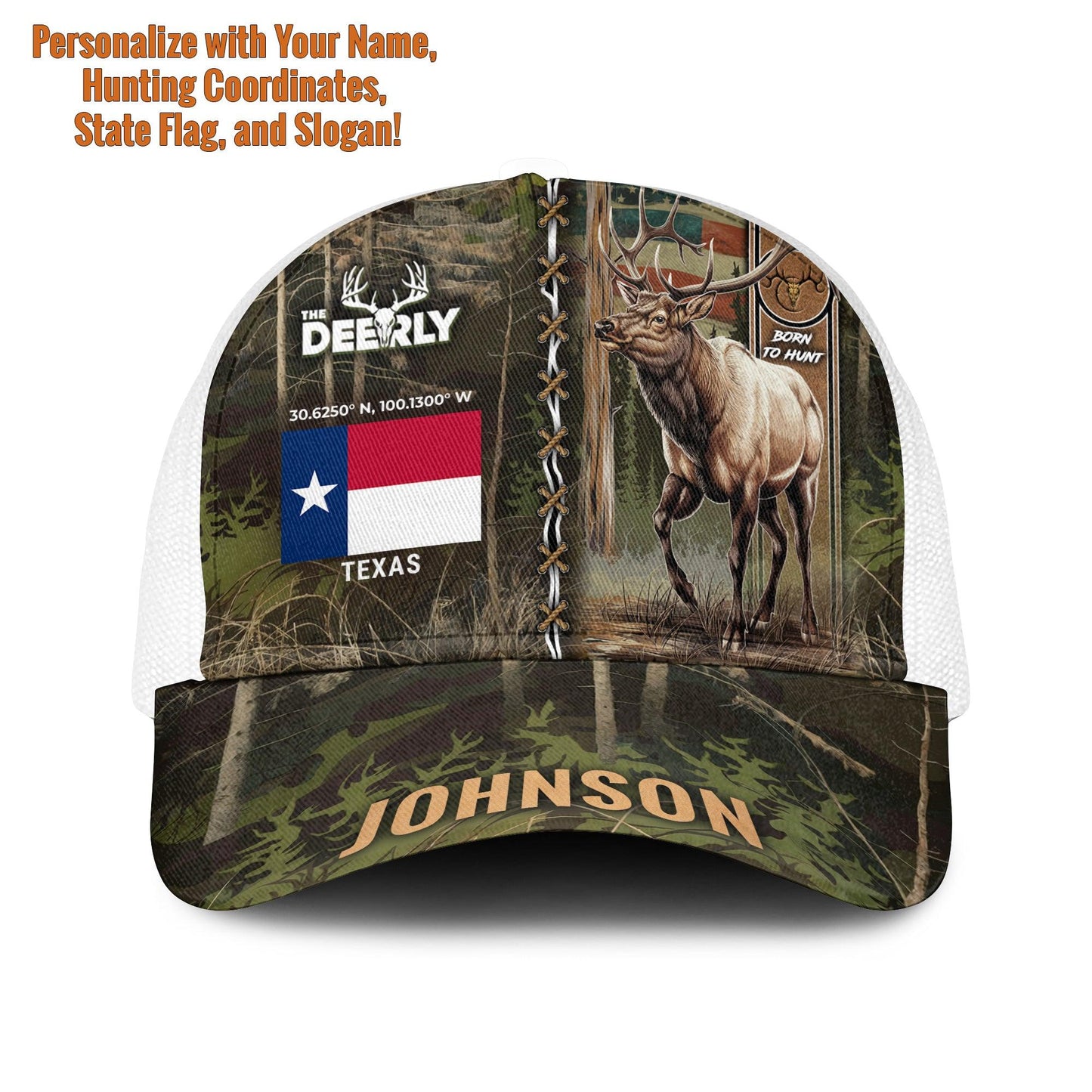 Personalized Elk Hunting Mesh Trucker Cap - The Deerly