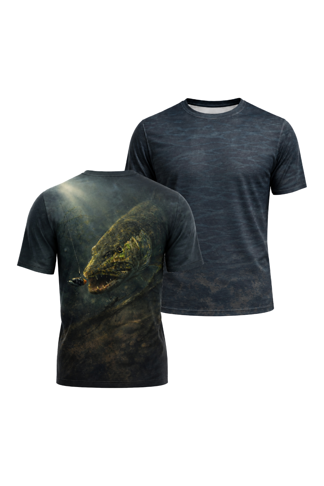 Pro Fishing Short Sleeve - Deep Stealth Pike - AOF13