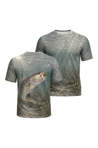 Pro Fishing Short Sleeve - Silverline Speckled Trout - AOS81