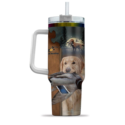 Golden Retriever Duck Hunting Camo 40oz Tumbler - The Deerly