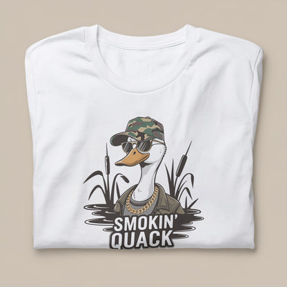 "Smokin" Quack Duck Hunting T-Shirt - Fun Gift for Waterfowl Hunters