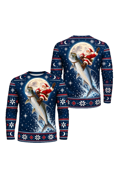 Performance Fishing Long Sleeve - Christmas Tarpon Santa Ride - ULS782K