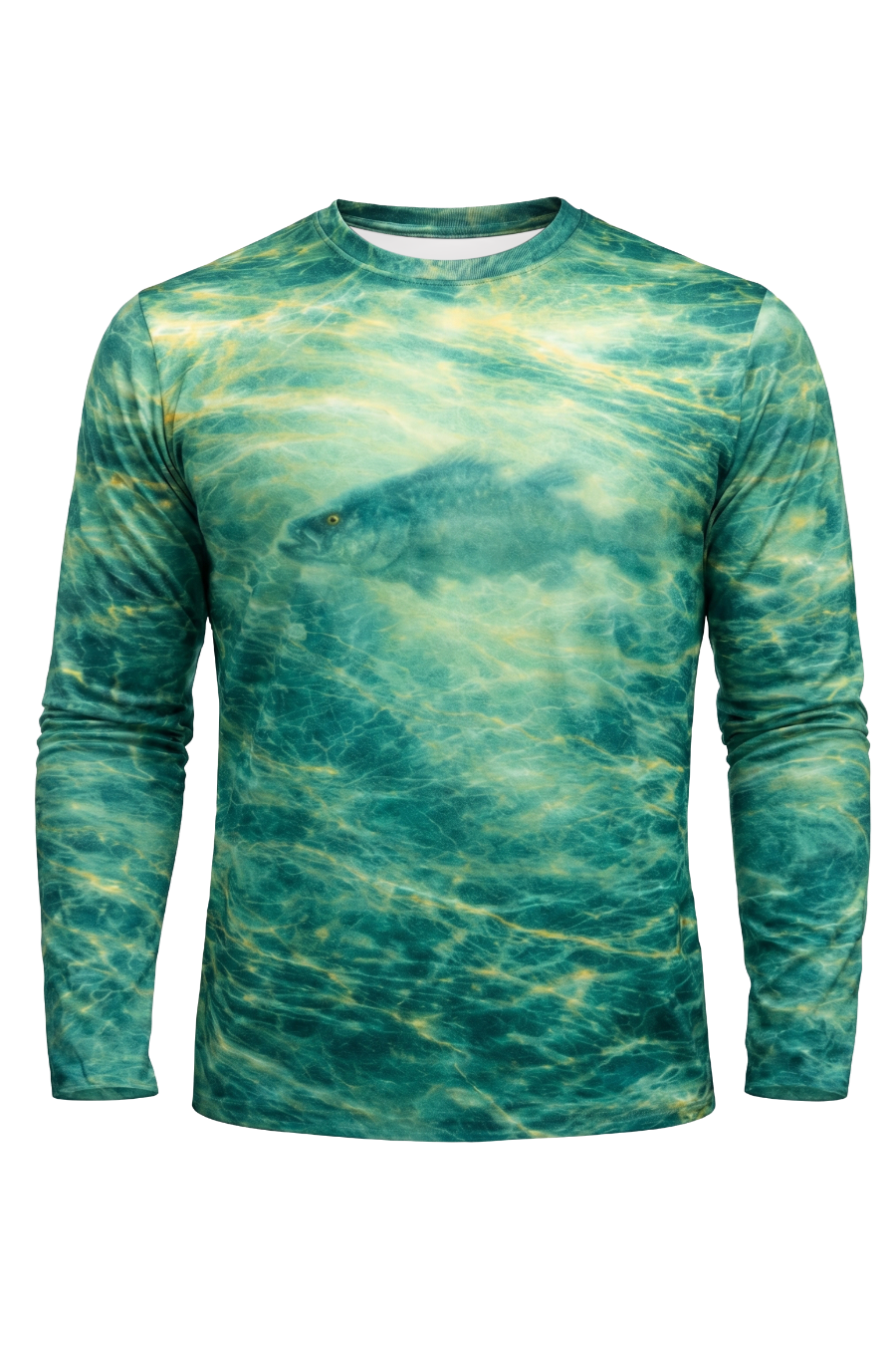 Performance Fishing Long Sleeve - Emerald Delta Bass - TBT47