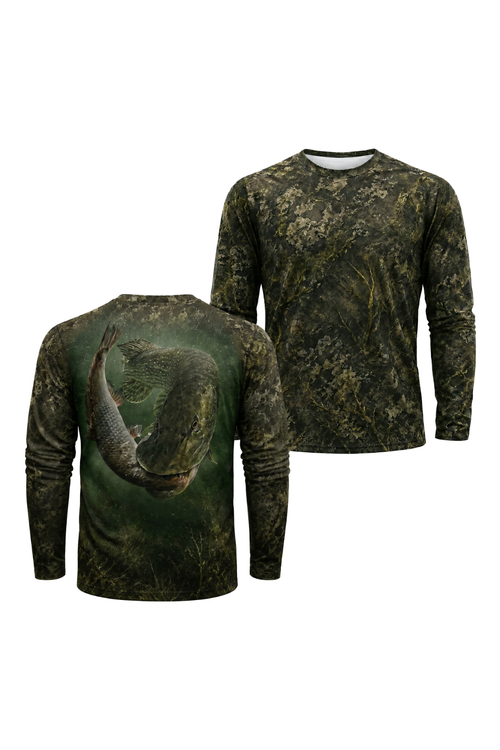 Performance Fishing Long Sleeve - Swamp Pike Strike - TBT93