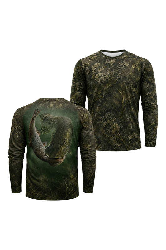Performance Fishing Long Sleeve - Swamp Pike Strike - TBT93