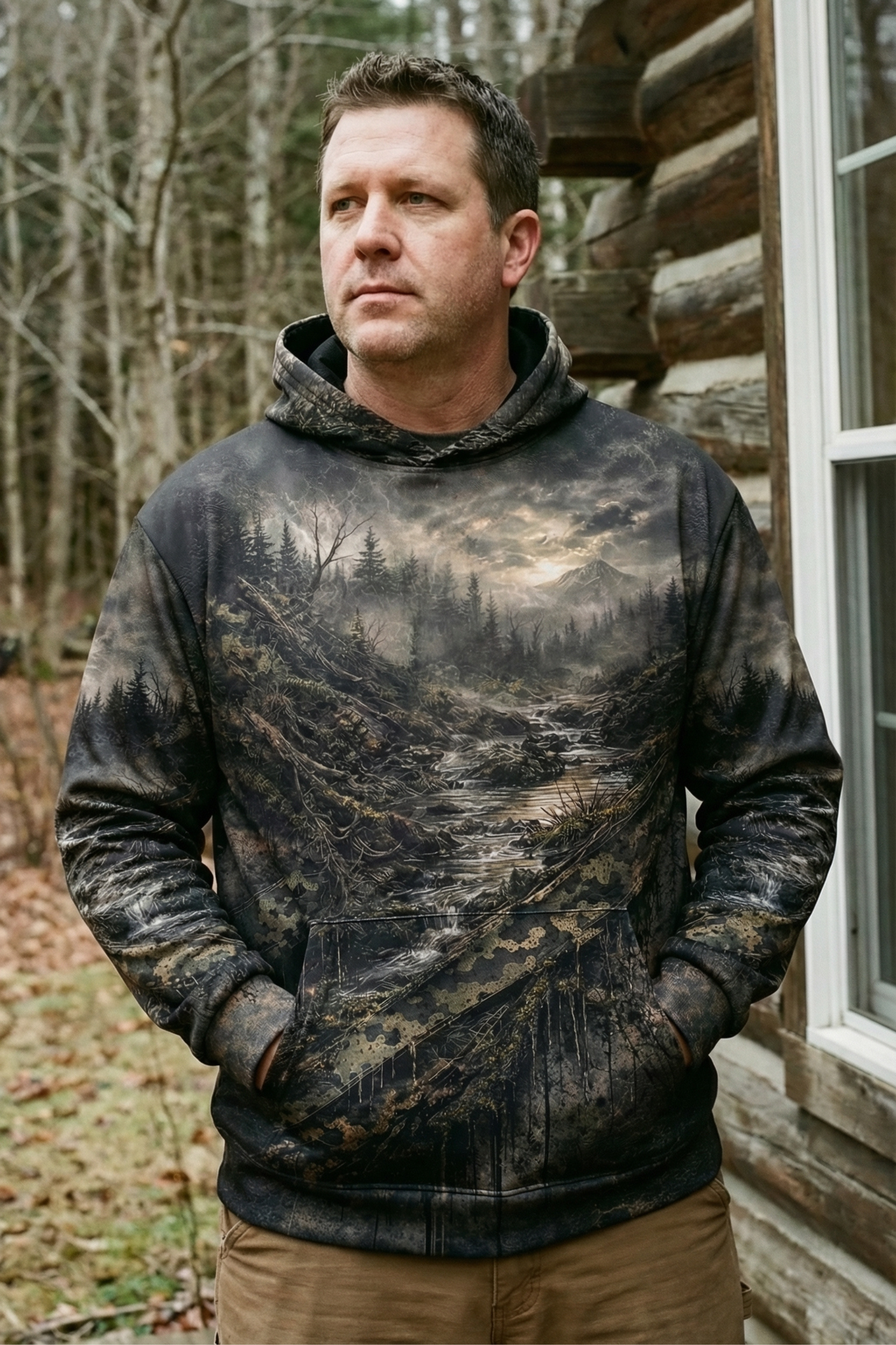 Hunter Fleece Hoodie — Midnight Creek Buck – D8RK