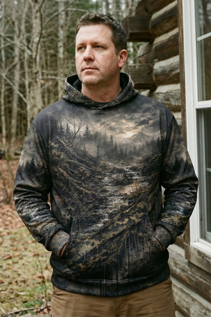 Hunter Fleece Hoodie — Midnight Creek Buck – D8RK