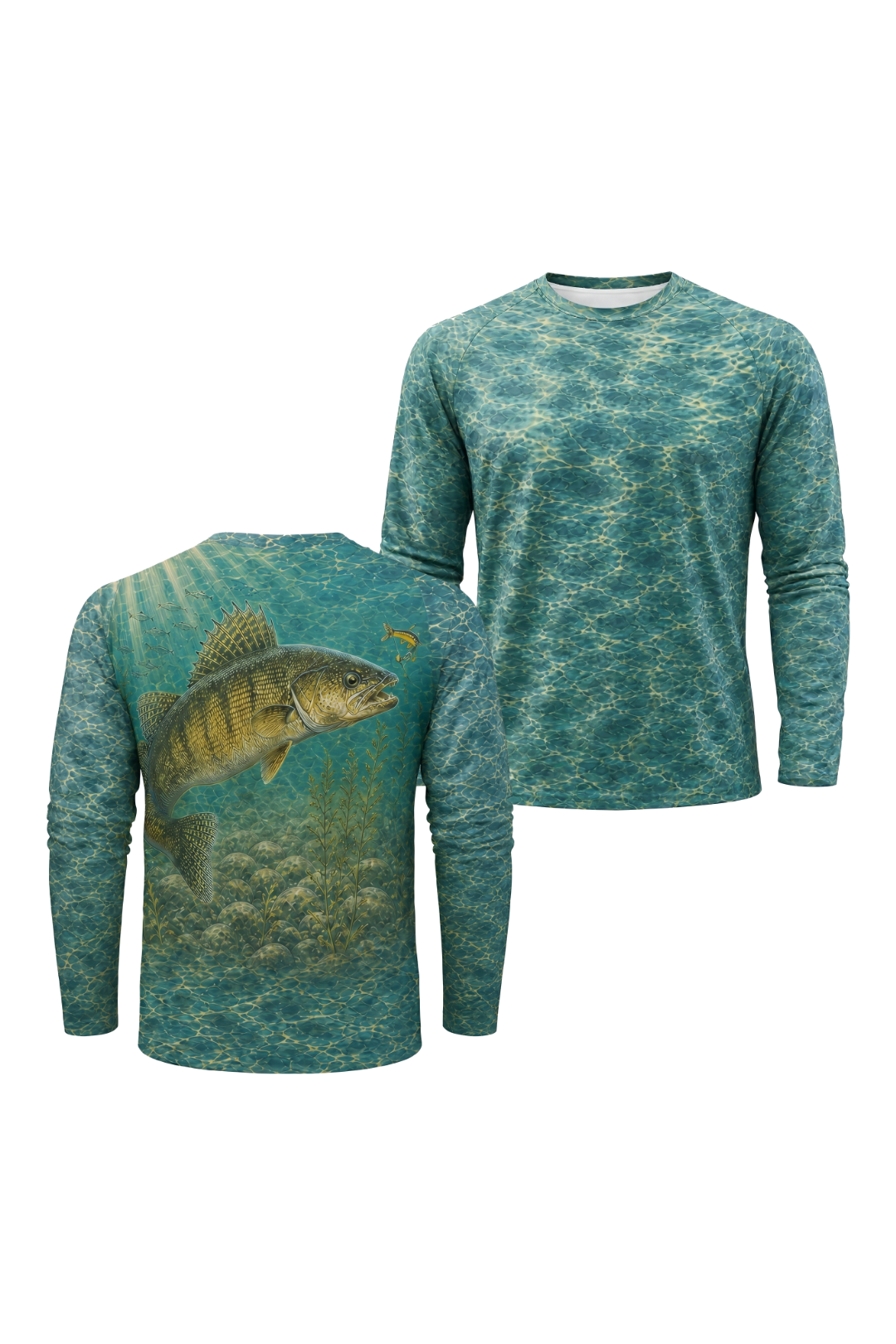 Performance Fishing Long Sleeve - Emerald Marble Eye - TBT75