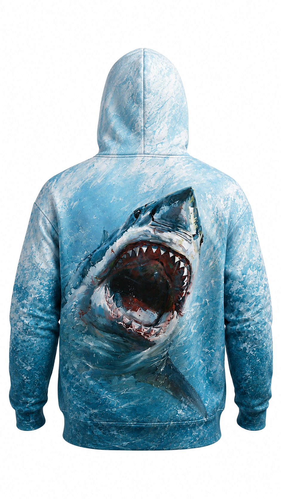 Performance Fishing Fleece-Lined Hoodie - Great White Surge - AUH04