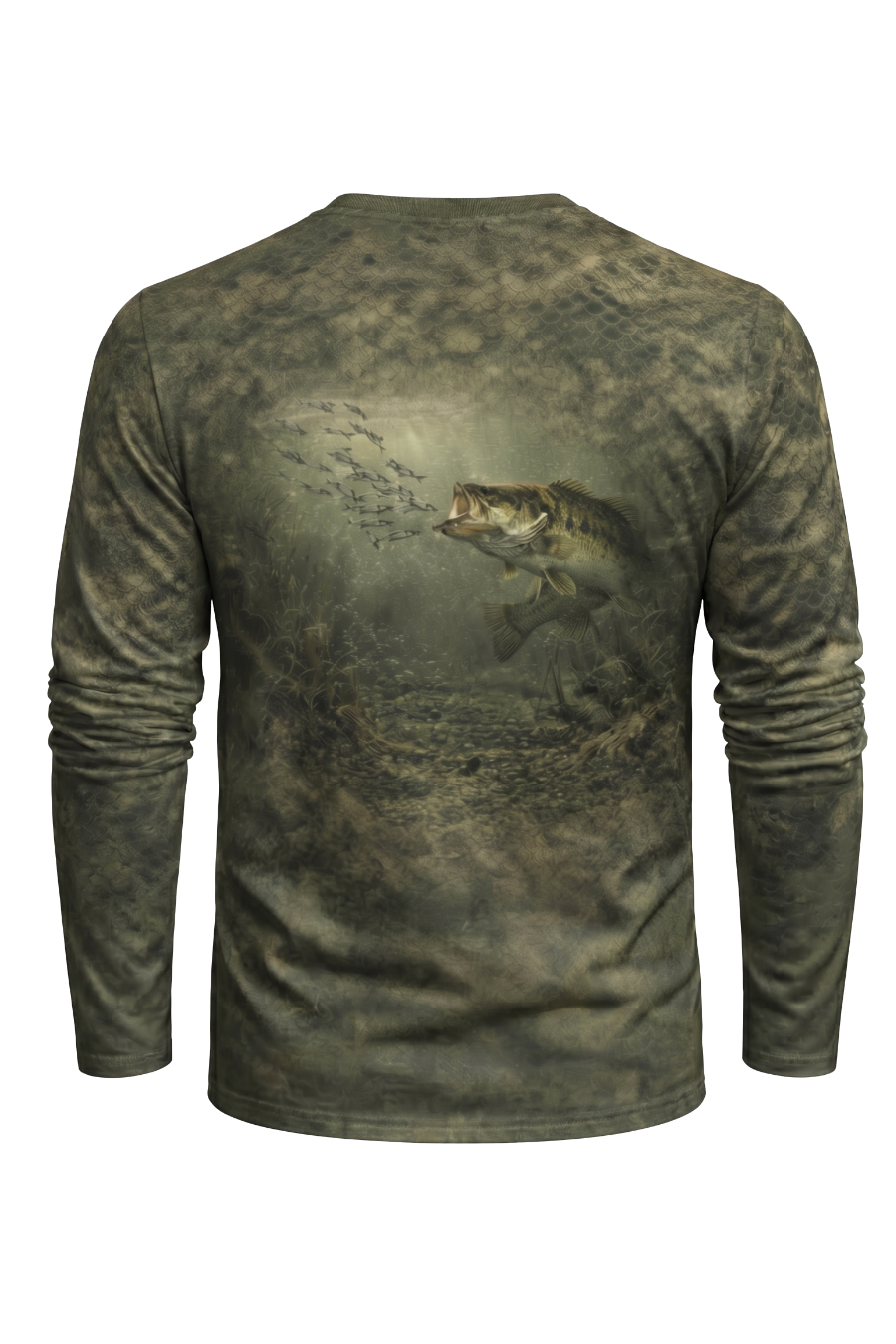 Performance Fishing Long Sleeve - Timber Bass Strike - TBT41