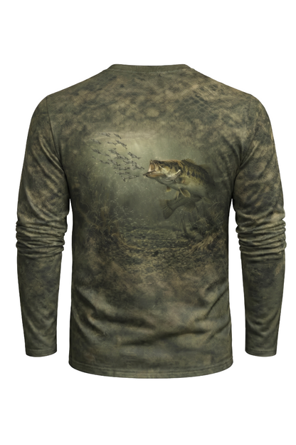 Performance Fishing Long Sleeve - Timber Bass Strike - TBT41
