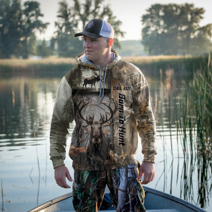 Wilderness Majesty Moose Camo Hoodie - Born for the Hunt - The Deerly