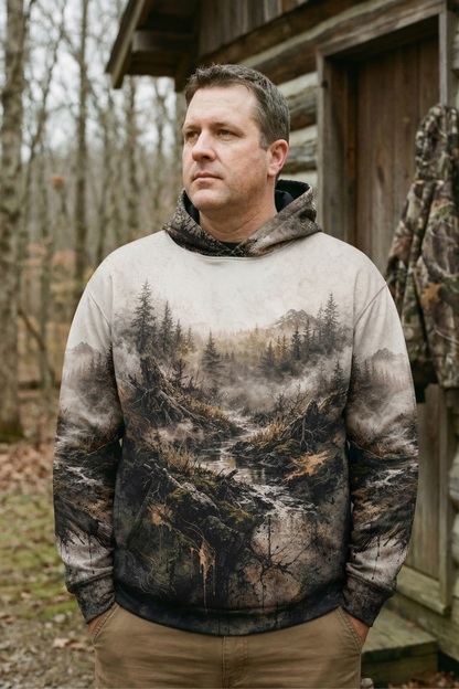 Hunter Fleece Hoodie - Wilderness Moose Creek – M45H
