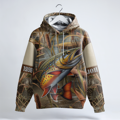 Brook Trout Wilderness Personalized Hoodie