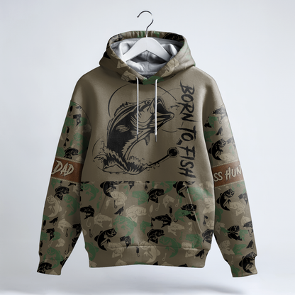 Bass Angler Personalized Camo Hoodie