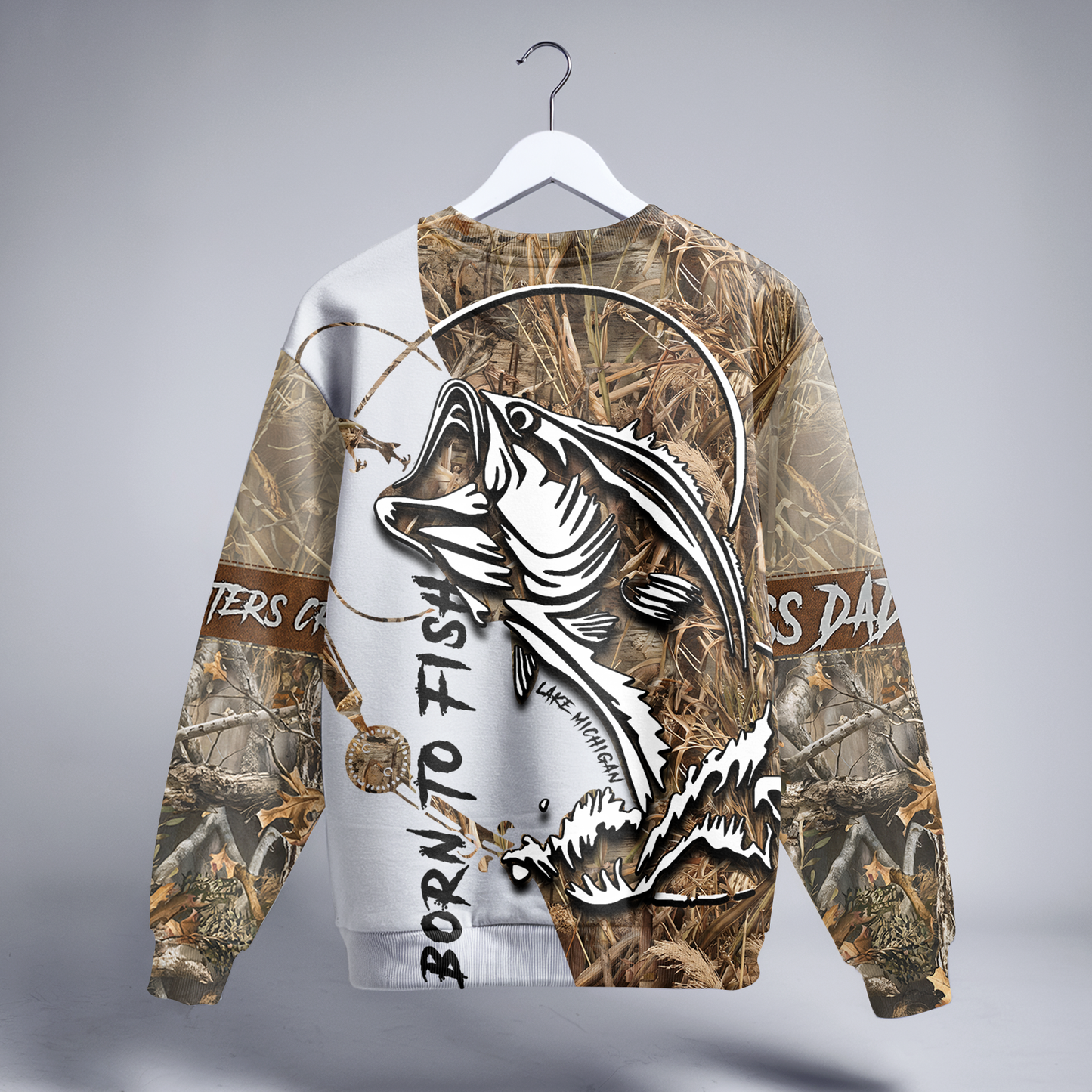Born To Fish Personalized Bass Unisex Sweatshirt