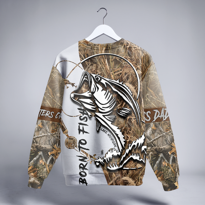 Born To Fish Personalized Bass Unisex Sweatshirt