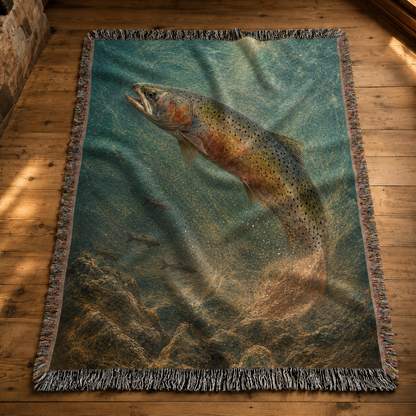 Wild Lahontan Trout Woven Lodge Throw