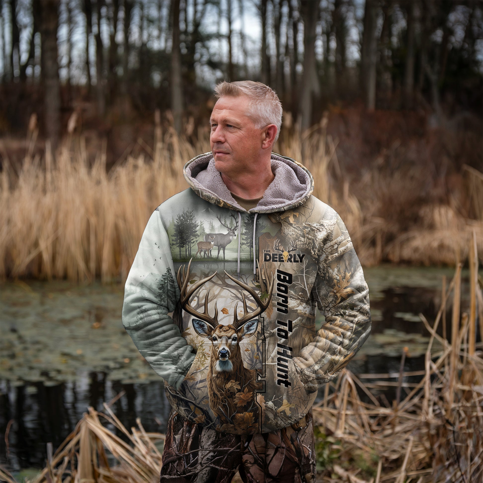 Born to Hunt Hoodie - Buck Wilderness Edition - The Deerly