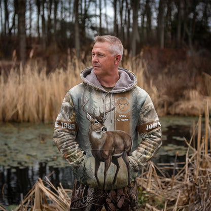 Whitetail Stalker Hunting Hoodie Personalized - The Deerly