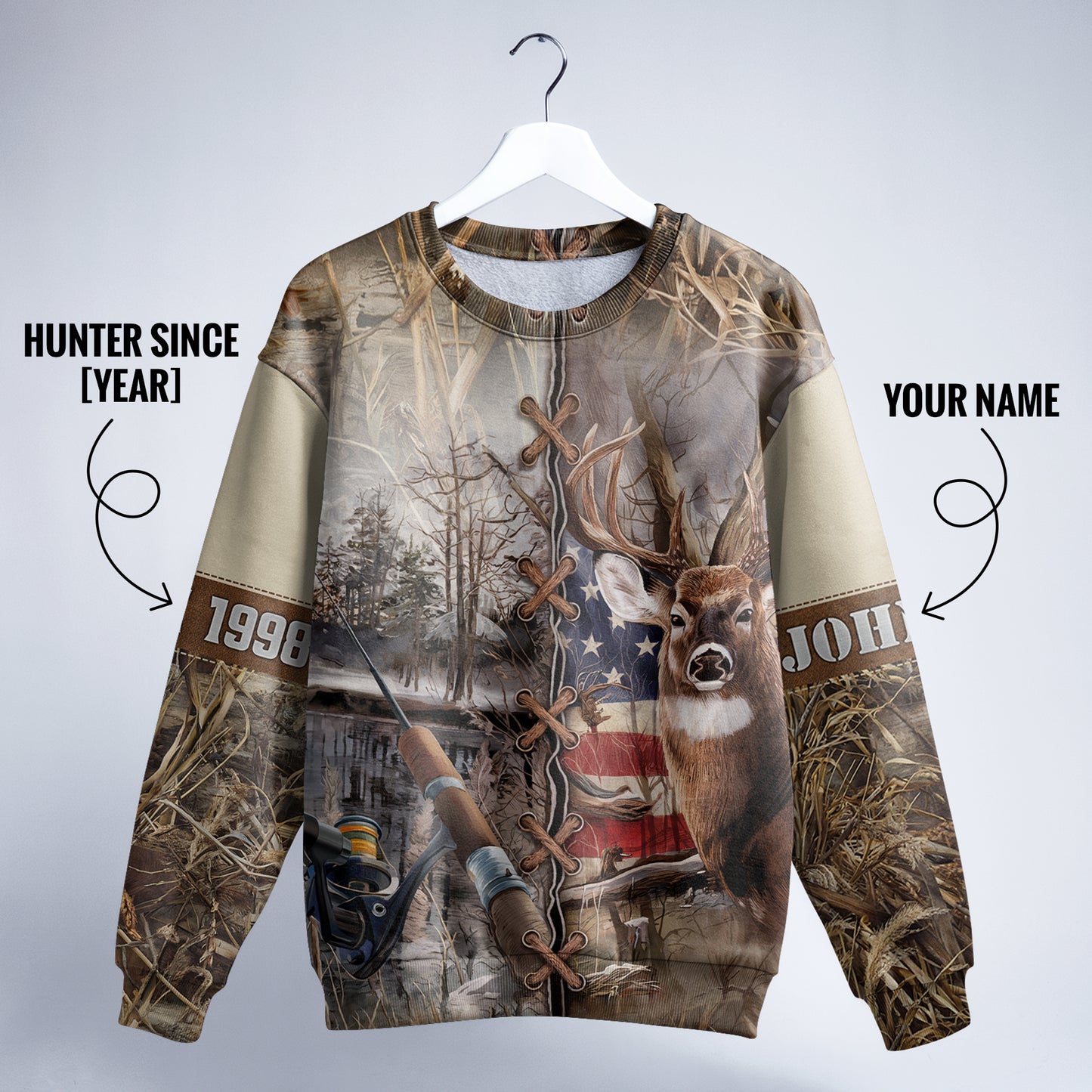 Buckmaster’s Reel Personalized Hunting Sweater