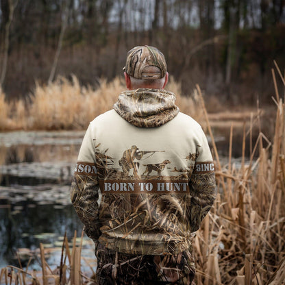 Personalized Duck Hunting Camo Zip Hoodie - Custom Outdoor Wear - The Deerly