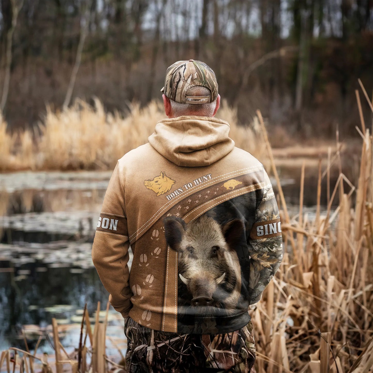 Custom Wild Boar Hunting Hoodie – Personalized for Hunters