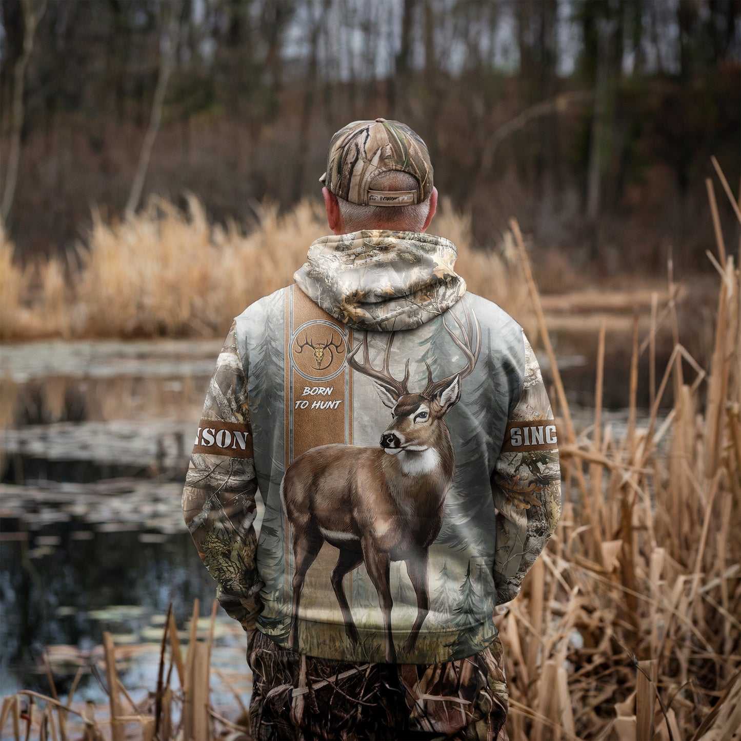 Whitetail Stalker Hunting Hoodie Personalized - The Deerly