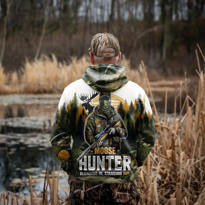 Moose Hunter: Wilderness Camo Zip Hoodie - The Deerly