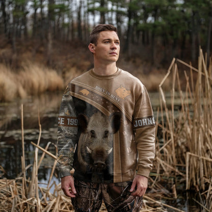 Custom Wild Boar Hunting Sweatshirt – Personalized for Hunters