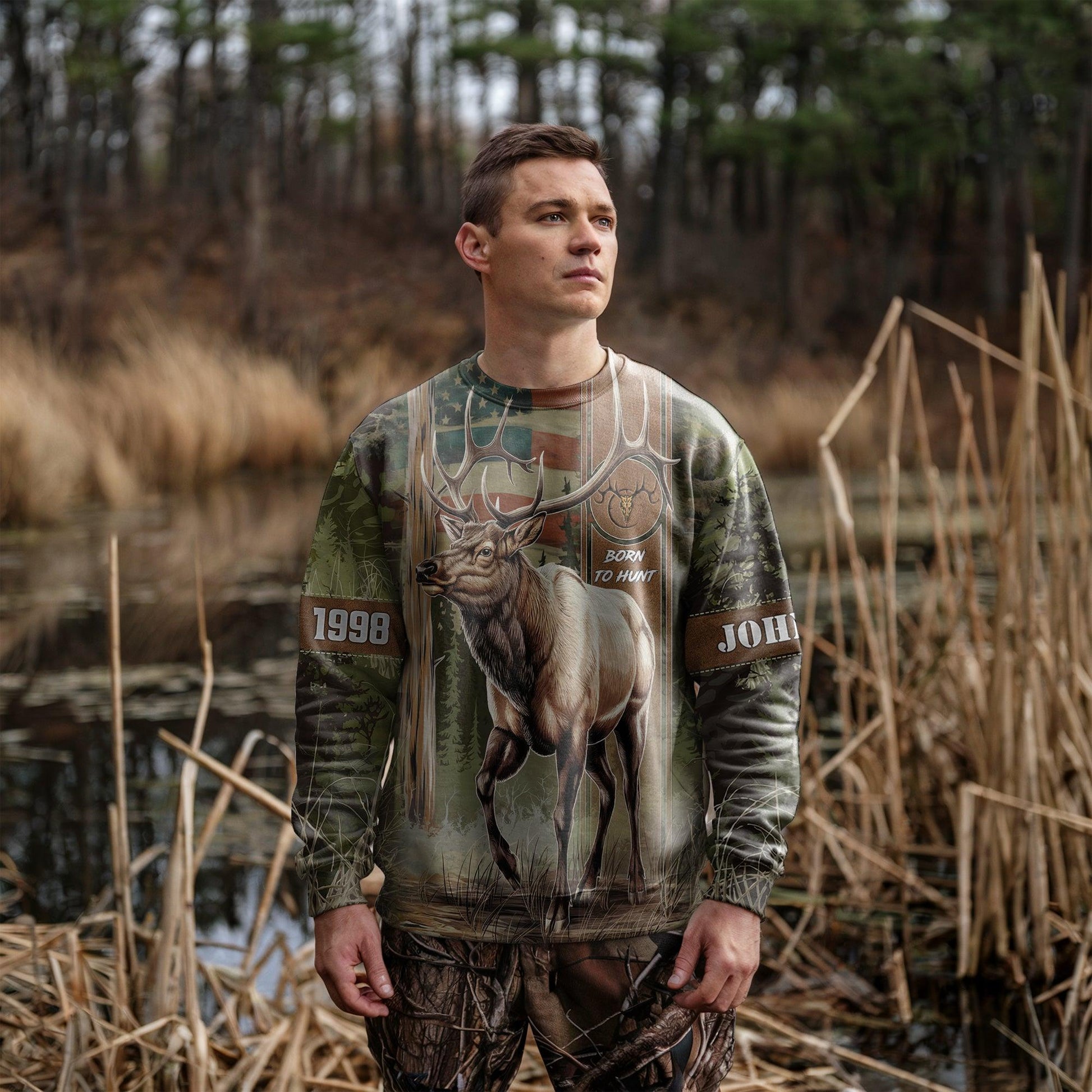 Elk Hunter’s Pride Sweatshirt Personalized - The Deerly