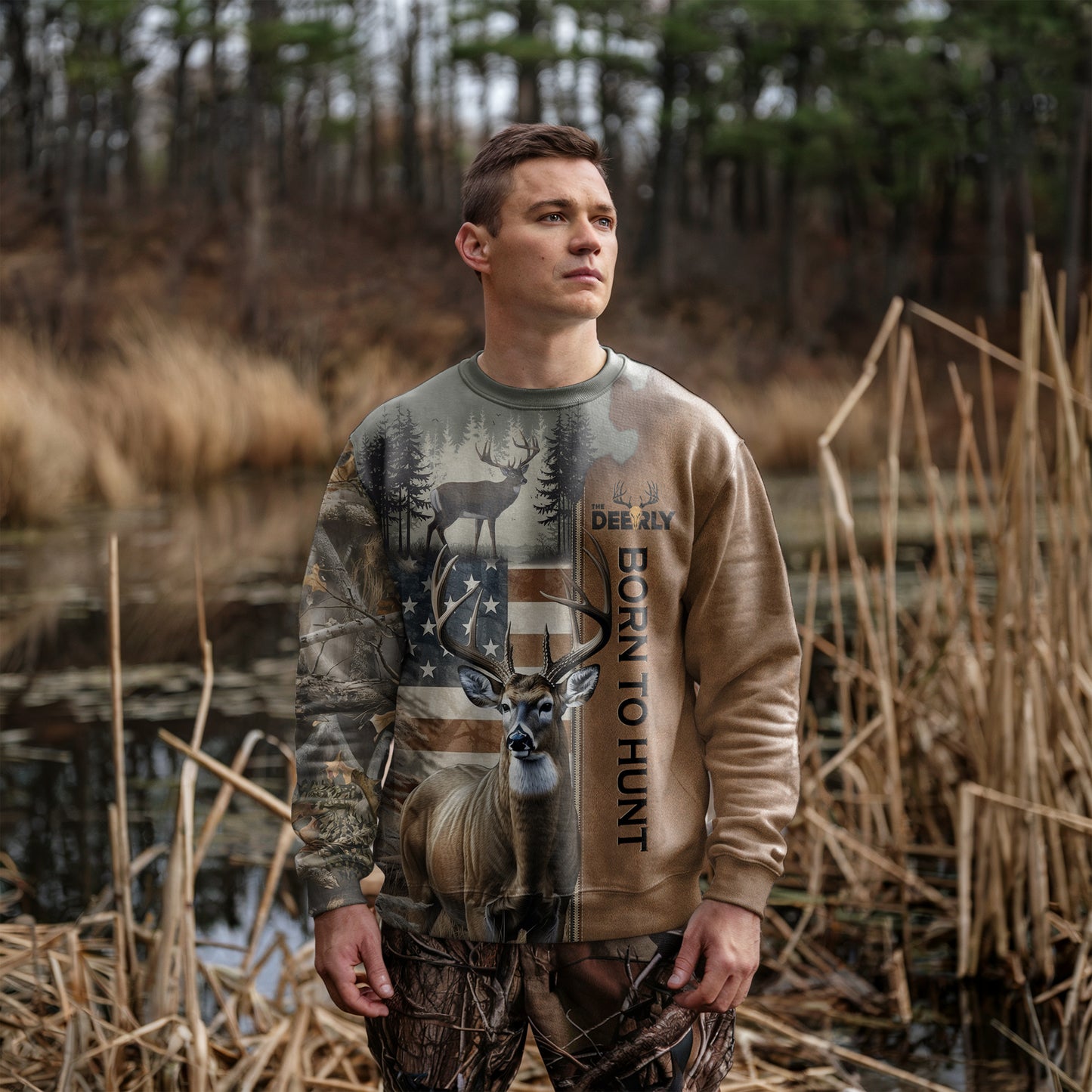 Born to Hunt Sweatshirt - Deer Hunter Edition - The Deerly