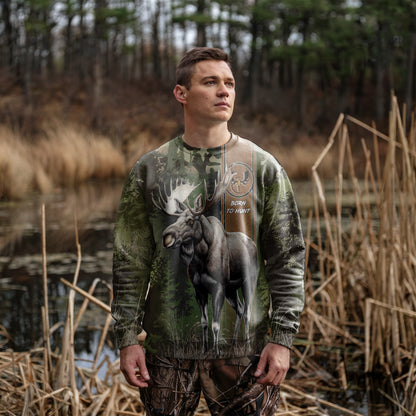 Majestic Moose Hunter Sweatshirt - Wilderness Series - The Deerly