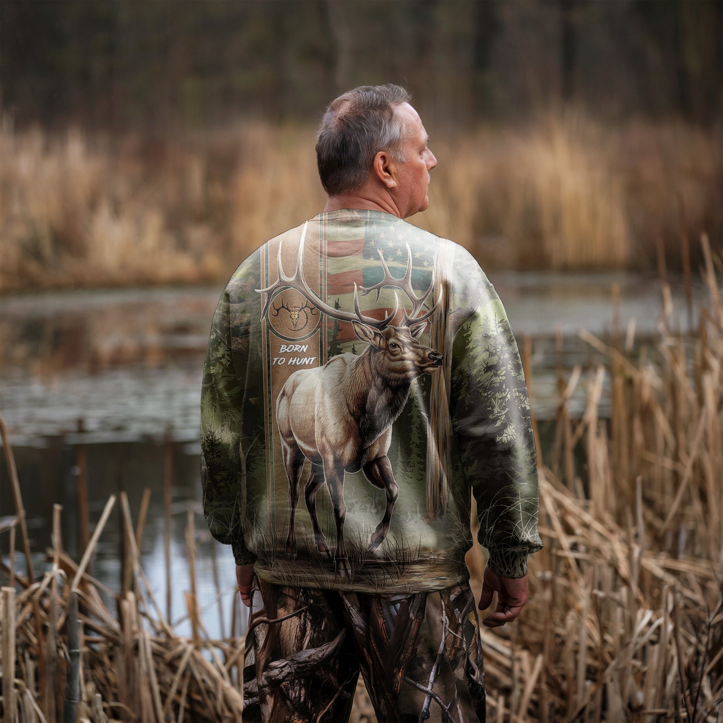 Born to Hunt Elk Sweatshirt - Wilderness Edition - The Deerly