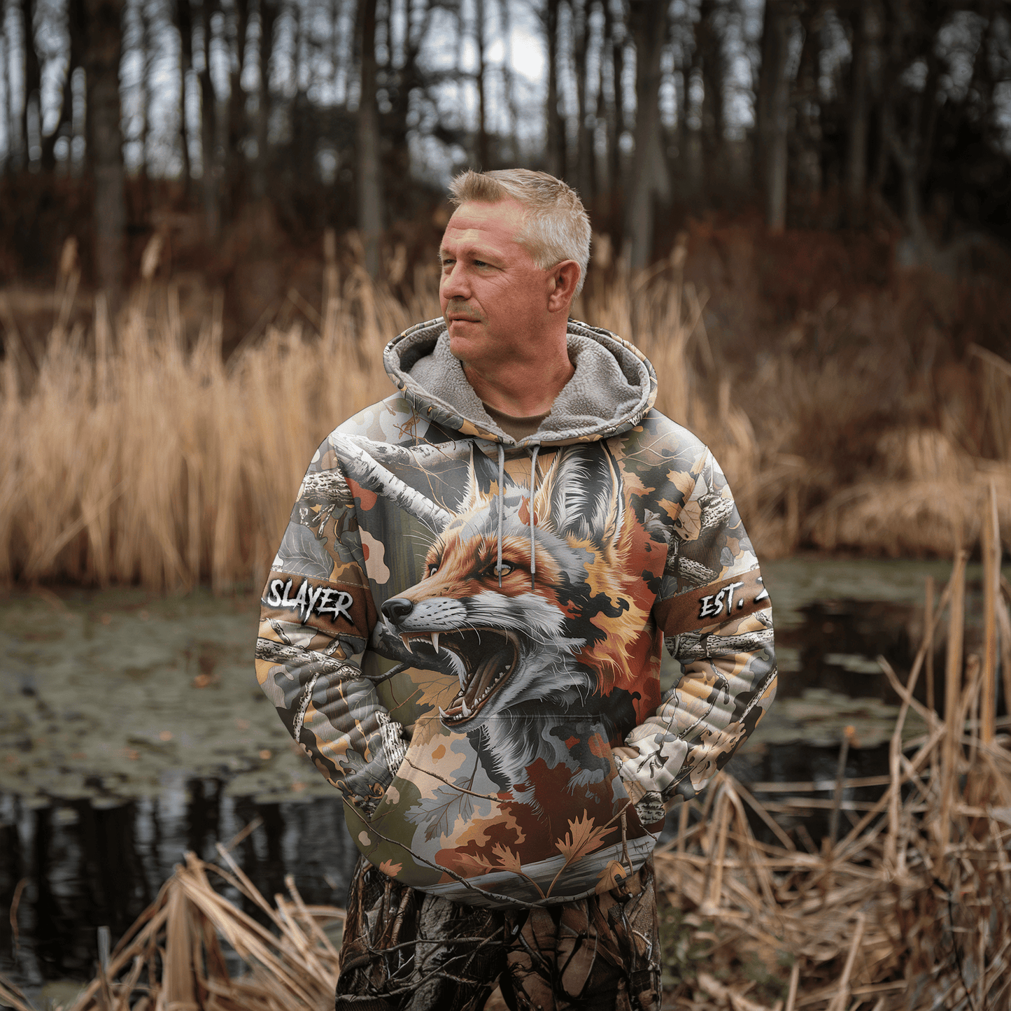 Red Fox Predator Camo Personalized Hoodie