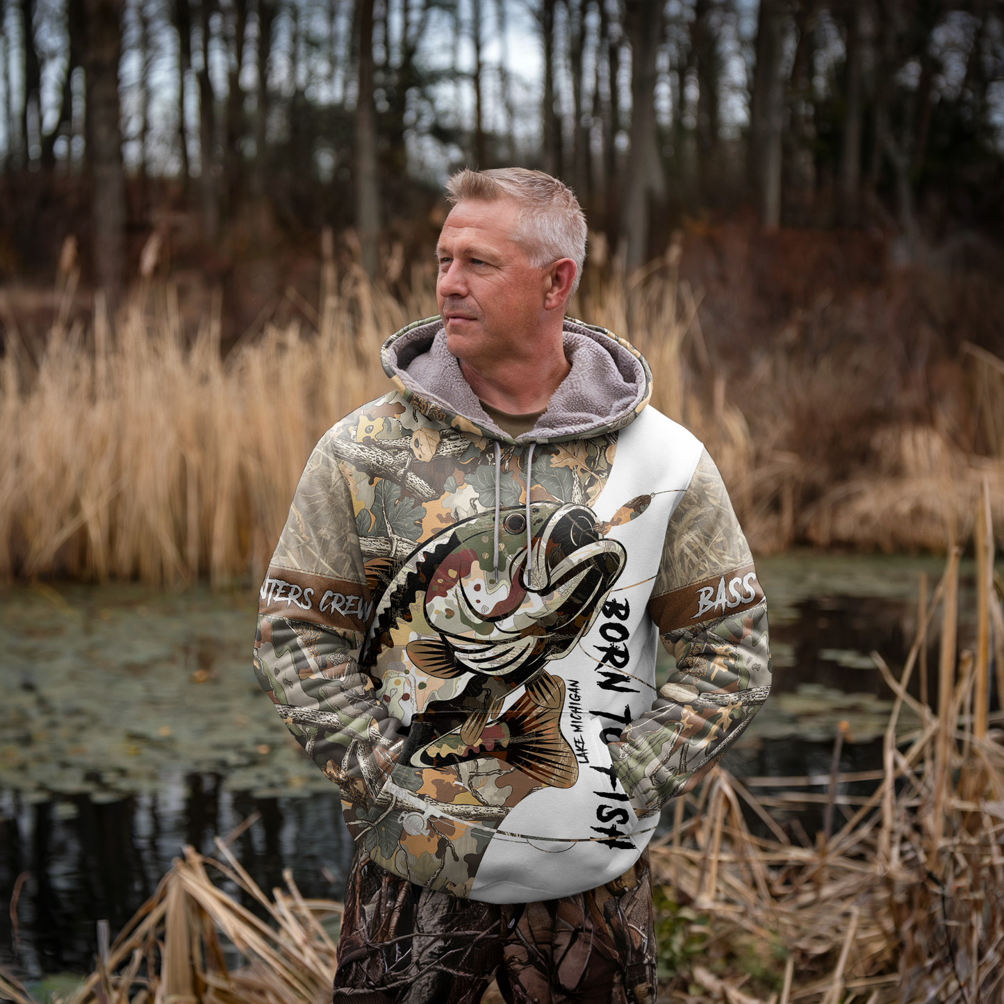 Bass Camo Warrior Personalized Hoodie