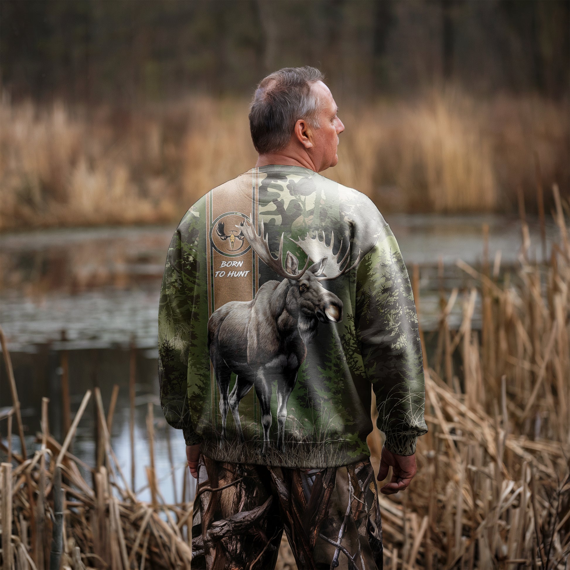 Majestic Moose Hunter Sweatshirt - Wilderness Series - The Deerly