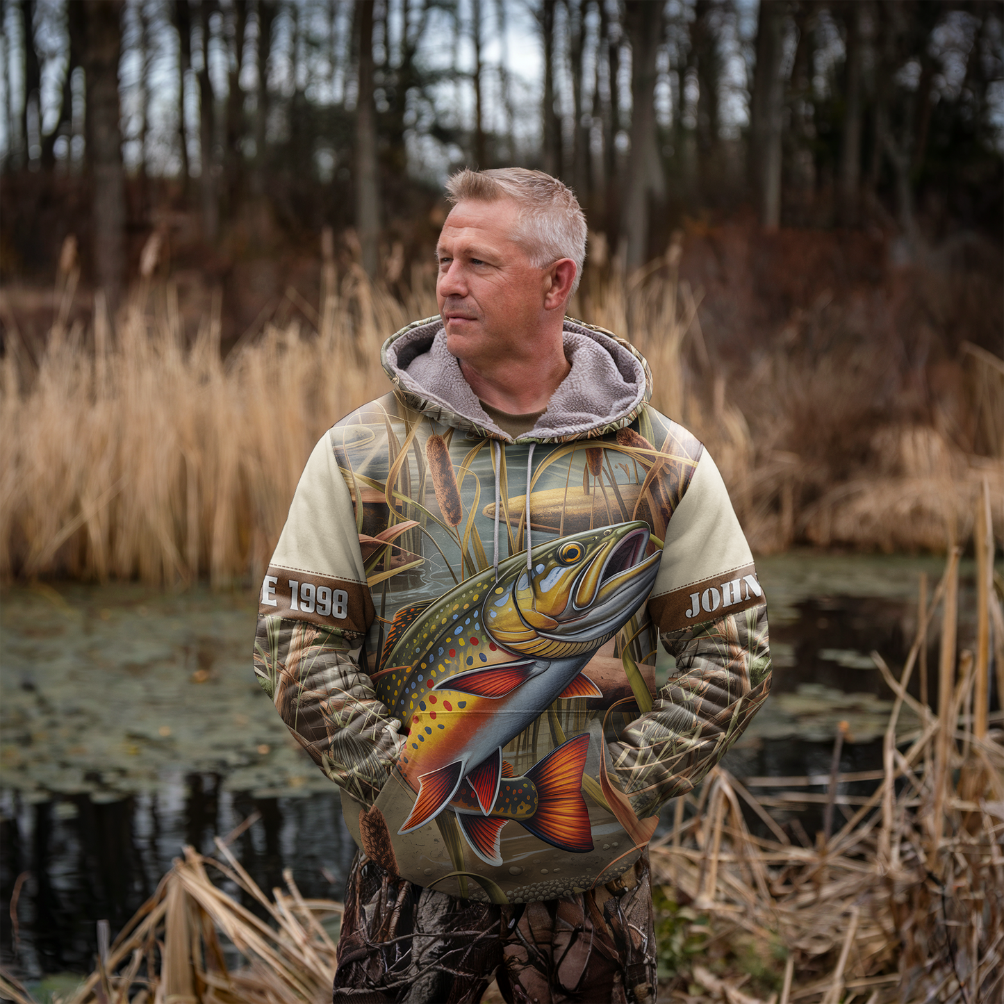 Brook Trout Wilderness Personalized Hoodie