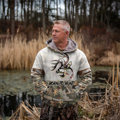 Buck Hunter Camo Personalized Hoodie