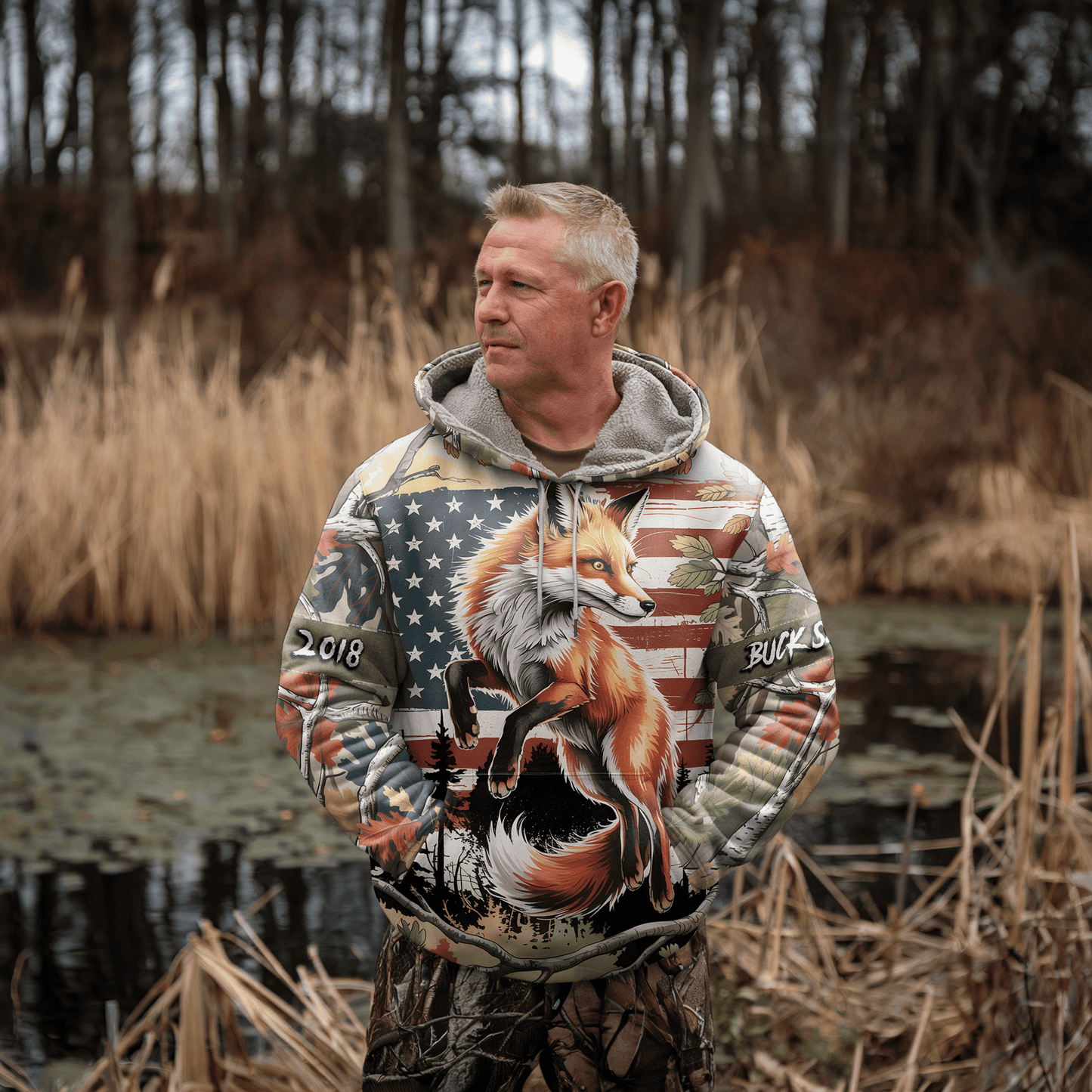 American Fox Hunter Personalized Hoodie